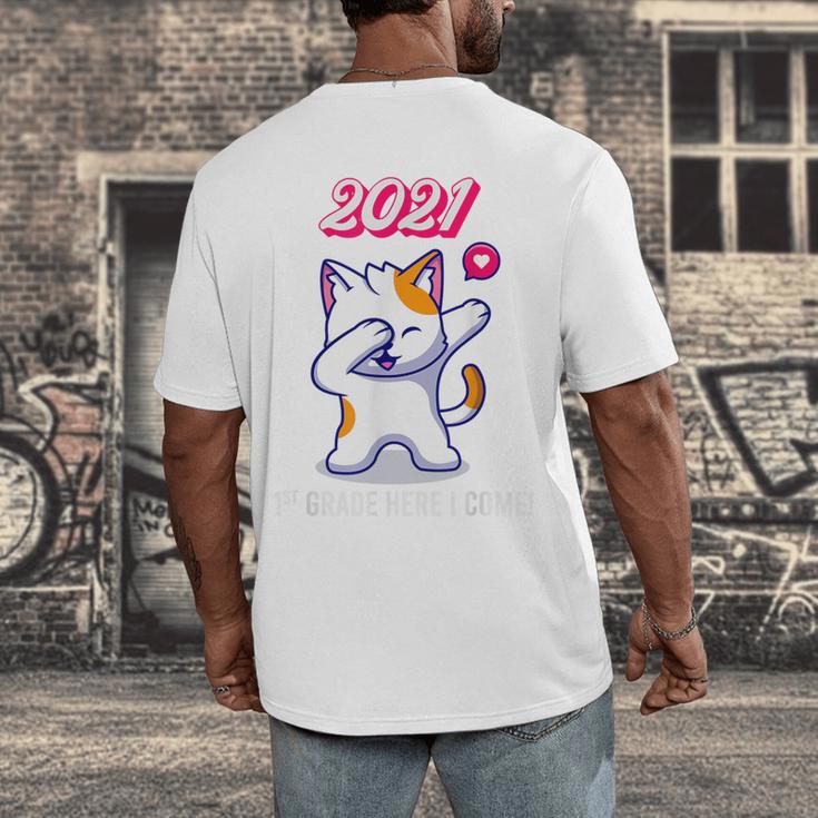 2021 Kindergarden Graduation Celebration Dapping Cat For Men Women Kids Men's Back Print T-Shirt