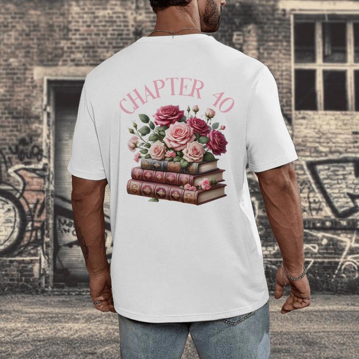 40th Birthday Chapter 40 Birthday Shirt Women Book Lover Men's Back Print T-Shirt 40th Birthday Chapter 40 Birthday Shirt Women Book Lover Men's Back Print T-Shirt