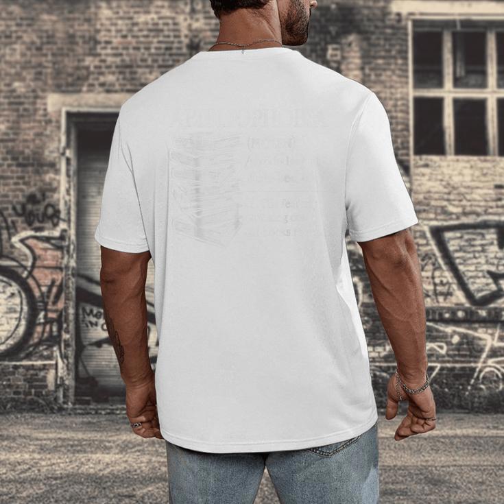 Abibliophobia Reading Bookworm Men's Back Print T-Shirt