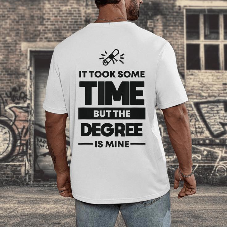 Adult College Graduation Men's Back Print T-Shirt