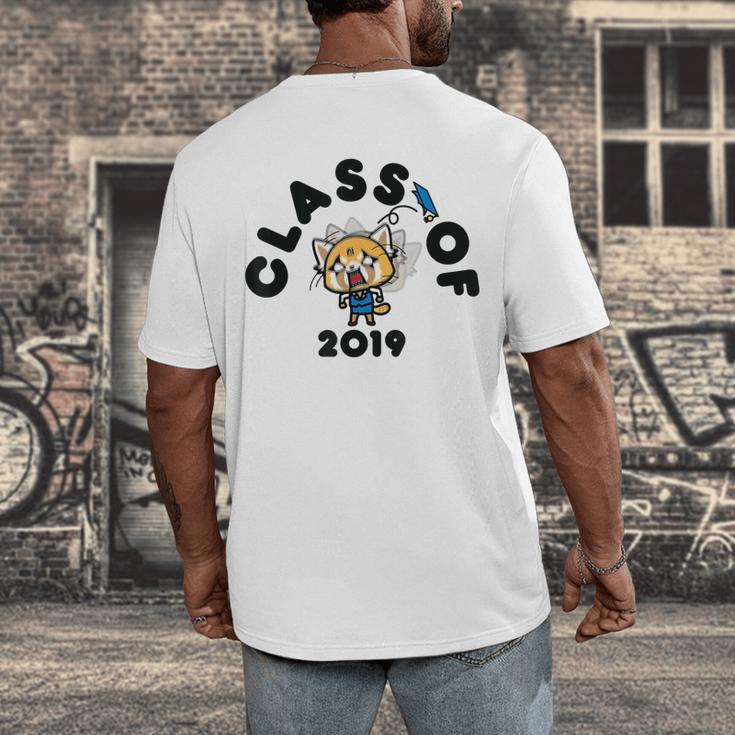 Aggretsuko Class Of 2019 Graduation Seniors Graduate Men's Back Print T-Shirt