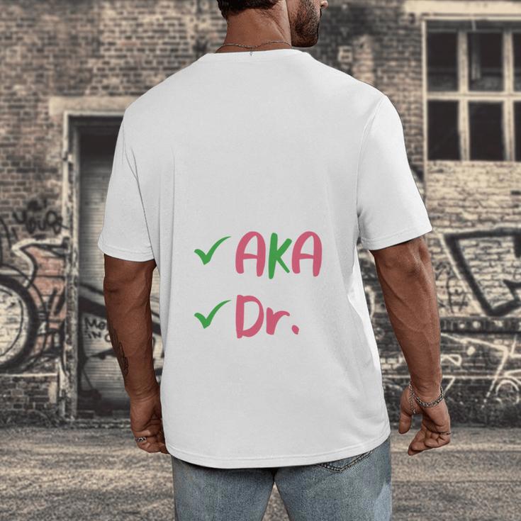 AKA Doctor Medical Worker Appreciation Graduation Men's Back Print T-Shirt