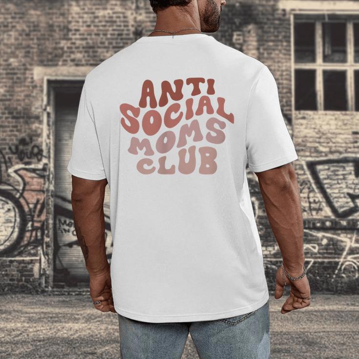 Anti Social Moms Club On Back Retro Introvert Unsociable Men's Back Print T-Shirt Anti Social Moms Club On Back Retro Introvert Unsociable Men's Back Print T-Shirt