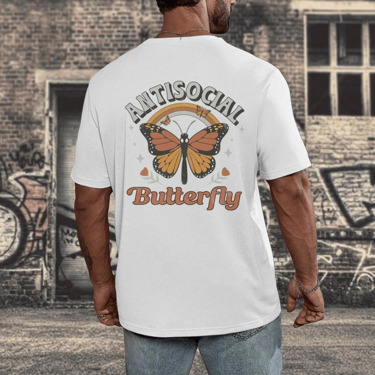 Antisocial Butterfly Tee For Introvert Men Women Girls Men's Back Print T-Shirt
