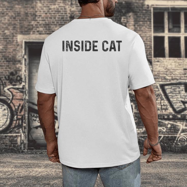 Antisocial Introvert Women Men Kids Inside Cat Men's Back Print T-Shirt Antisocial Introvert Women Men Kids Inside Cat Men's Back Print T-Shirt