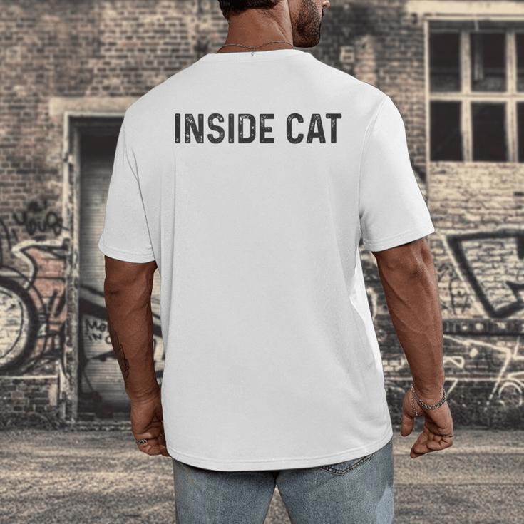 Antisocial Introvert Women Men Kids Inside Cat Men's Back Print T-Shirt Antisocial Introvert Women Men Kids Inside Cat Men's Back Print T-Shirt