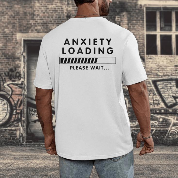 Anxiety Loading Please Wait Anti-Social Introvert Men's Back Print T-Shirt Anxiety Loading Please Wait Anti-Social Introvert Men's Back Print T-Shirt