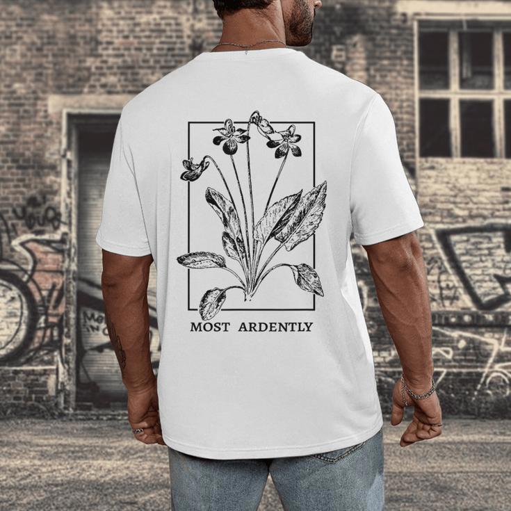 Most Ardently Book Lover Book Club Men's Back Print T-Shirt