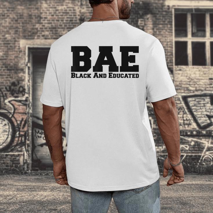 BAE And Educated Black History Month Graduation Men's Back Print T-Shirt