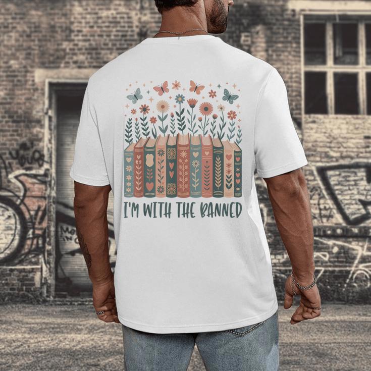 Im With The Banned Book Readers Librarian Read Banned Books Men's Back Print T-Shirt