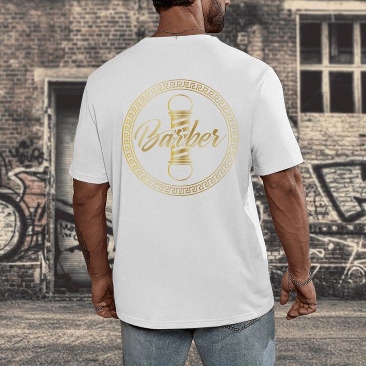 Barbershop Apparel Barber School Graduation Men's Back Print T-Shirt