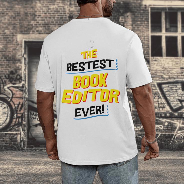 Best Book Editor Job Occupation Premium Tri-Blend Men's Back Print T-Shirt