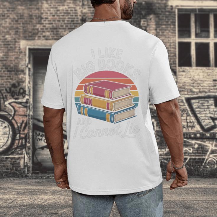 I Like Big Books Cannot Lie Librarian Reading Teacher Men's Back Print T-Shirt I Like Big Books Cannot Lie Librarian Reading Teacher Men's Back Print T-Shirt