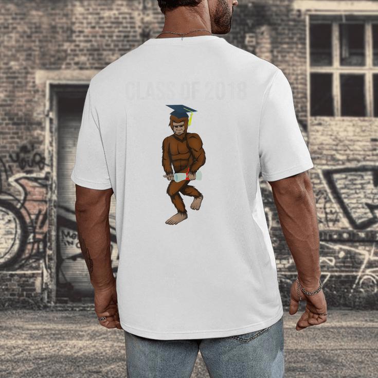 Bigfoot Graduation Shirt Class Of 2018 College Boys Men's Back Print T-Shirt