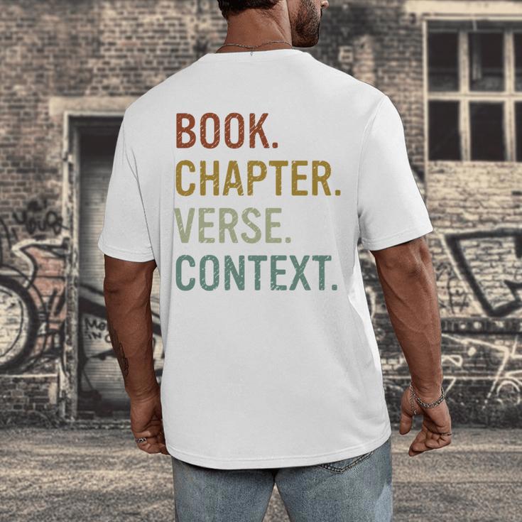 Book Chapter Verse Christian Bible Reformed Theology Men's Back Print T-Shirt Book Chapter Verse Christian Bible Reformed Theology Men's Back Print T-Shirt