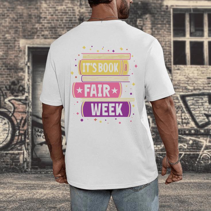 Book Fair Bookworm Library Its Book Fair Week Men's Back Print T-Shirt