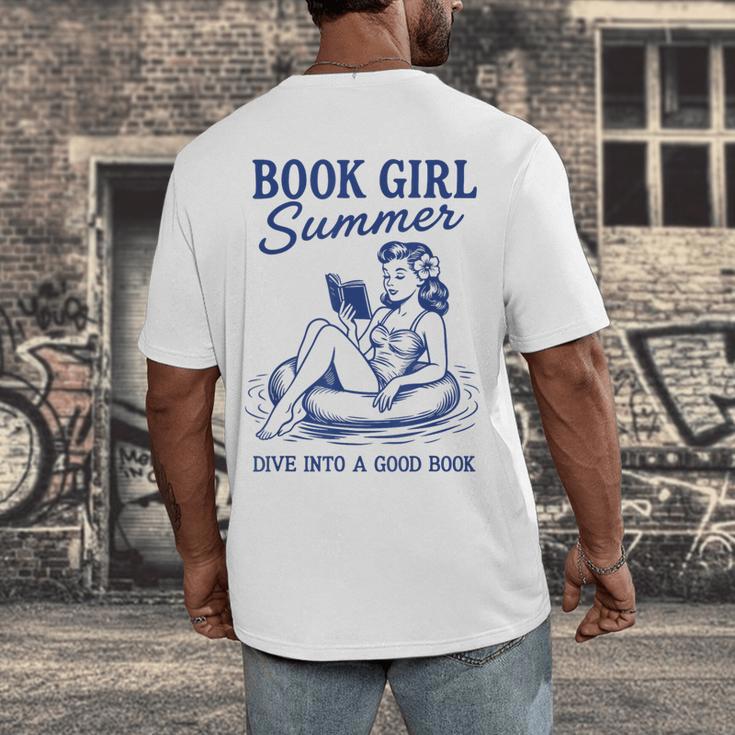 Book Girl Summer Men's Back Print T-Shirt Book Girl Summer Men's Back Print T-Shirt