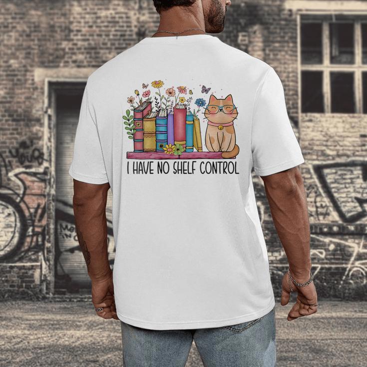 Book Lovers I Have No Shelf Control Men's Back Print T-Shirt
