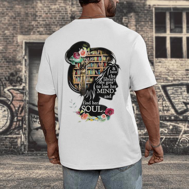 Book Reading Bookworm Book Lover Women Kids Girls Men's Back Print T-Shirt