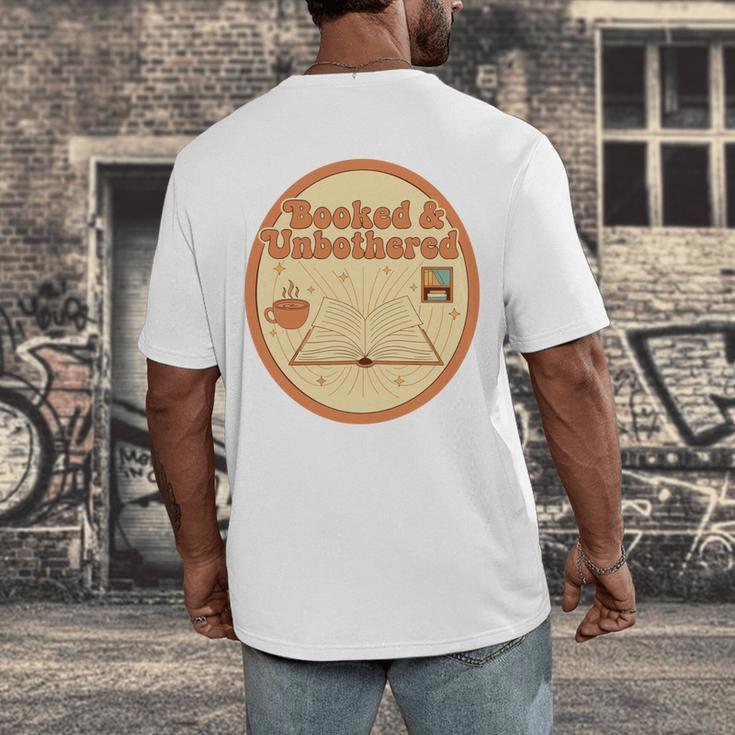 Booked & Unbothered Book Lover Tee Men's Back Print T-Shirt