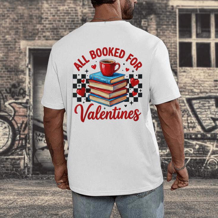 All Booked For Valentines Book Lovers Teacher Student Men's Back Print T-Shirt