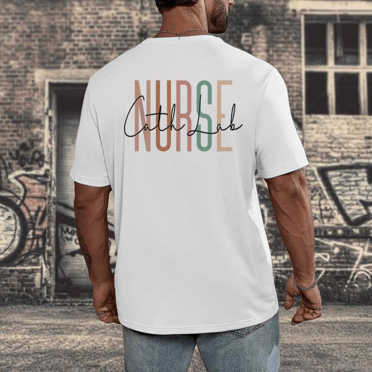 Cath Lab Nurse Catheter Laboratory Nurse Graduation Men's Back Print T-Shirt