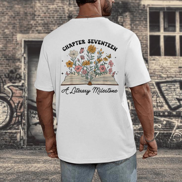 Chapter 17 A Literary Milestone 17th Birthday Book Lovers Men's Back Print T-Shirt Chapter 17 A Literary Milestone 17th Birthday Book Lovers Men's Back Print T-Shirt