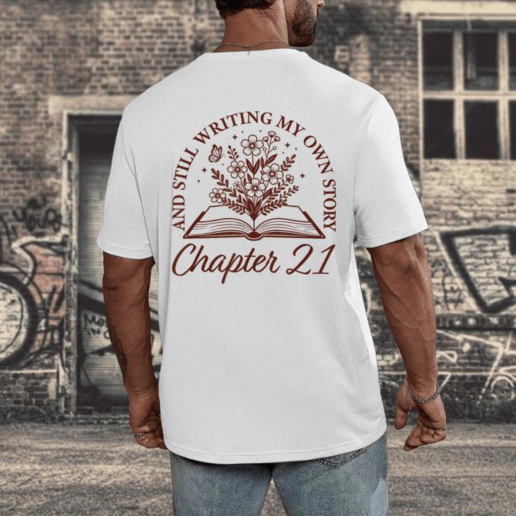 Chapter 21 Book Readers Flower Lovers 21st Birthday Girls Men's Back Print T-Shirt