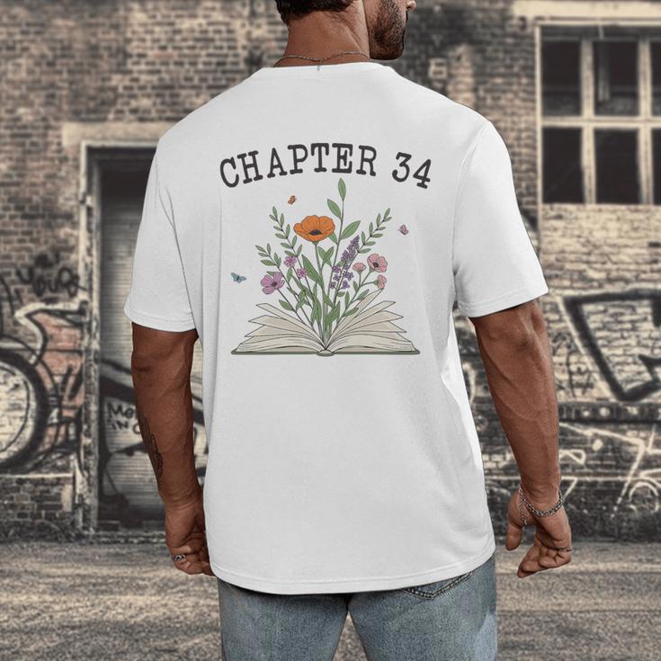Chapter 34 Book Lovers & Readers 34th Birthday Wildflowers Premium Tri-Blend Men's Back Print T-Shirt Chapter 34 Book Lovers & Readers 34th Birthday Wildflowers Premium Tri-Blend Men's Back Print T-Shirt