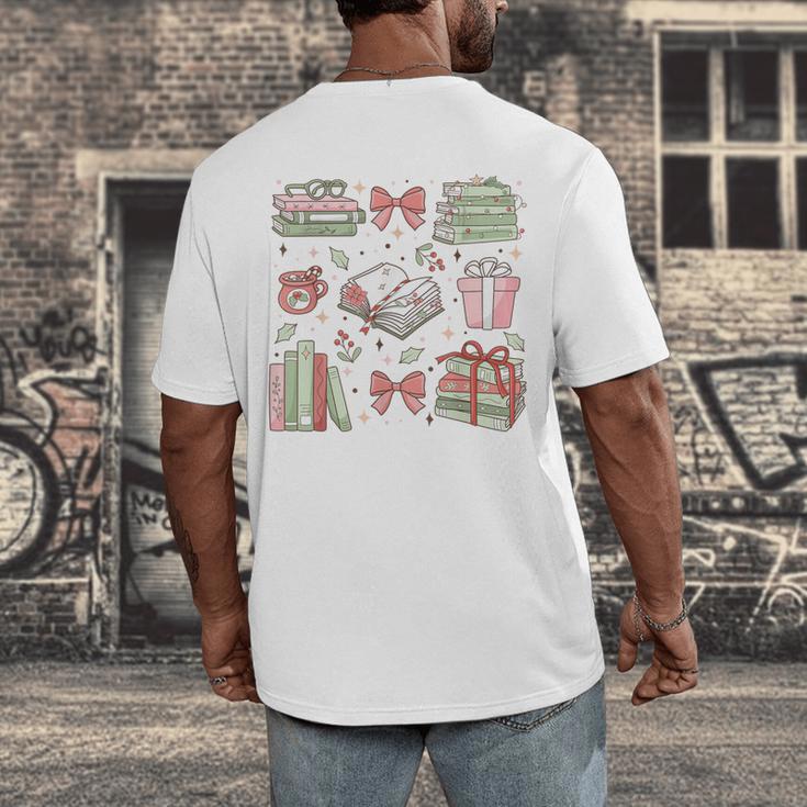 Christmas Book Lover Reading Reader Men Women Kids Xmas Men's Back Print T-Shirt Christmas Book Lover Reading Reader Men Women Kids Xmas Men's Back Print T-Shirt