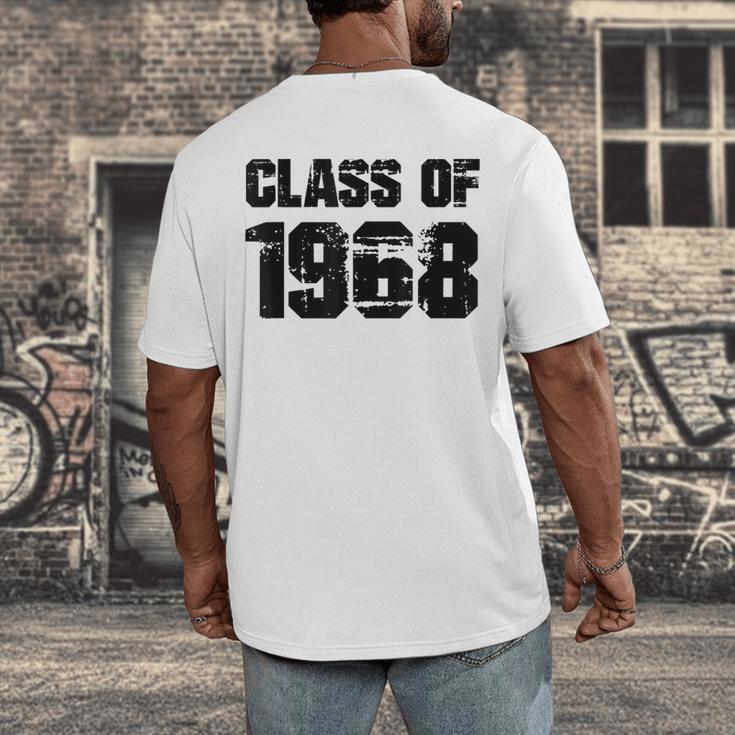 Class Of 1968 High School College Graduation Reunion Men's Back Print T-Shirt