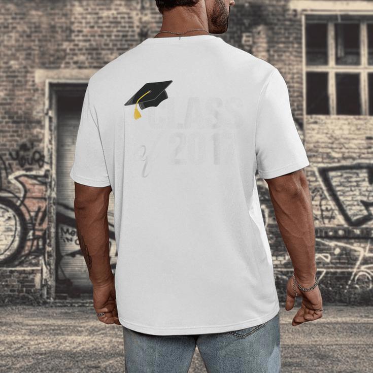 Class Of 2017 Senior Graduation Men's Back Print T-Shirt