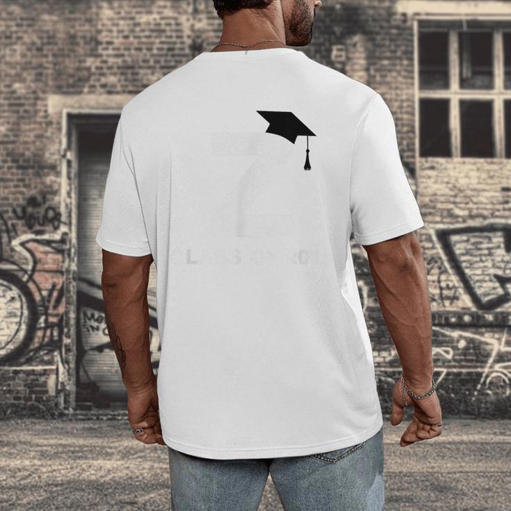 Class Of 2018 Last Name Letter Z Graduation Men's Back Print T-Shirt