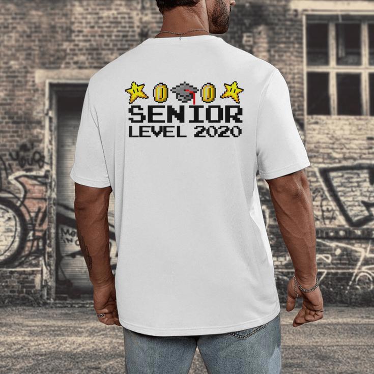 Class Of 2020 Senior Retro Video Game Graduation Gamer Men's Back Print T-Shirt