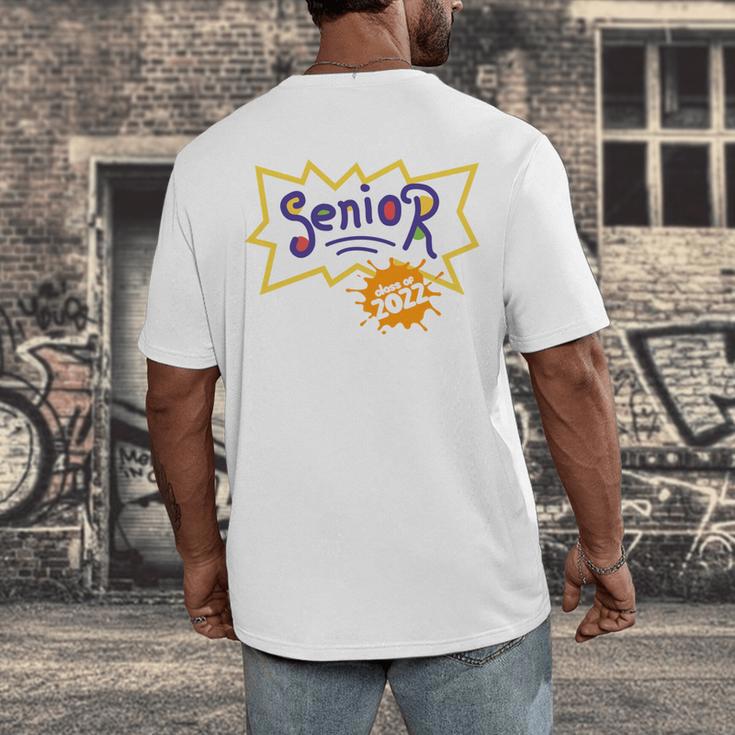 Class Of 2022 Senior Year 90's TV Style Graduation For Grad Men's Back Print T-Shirt