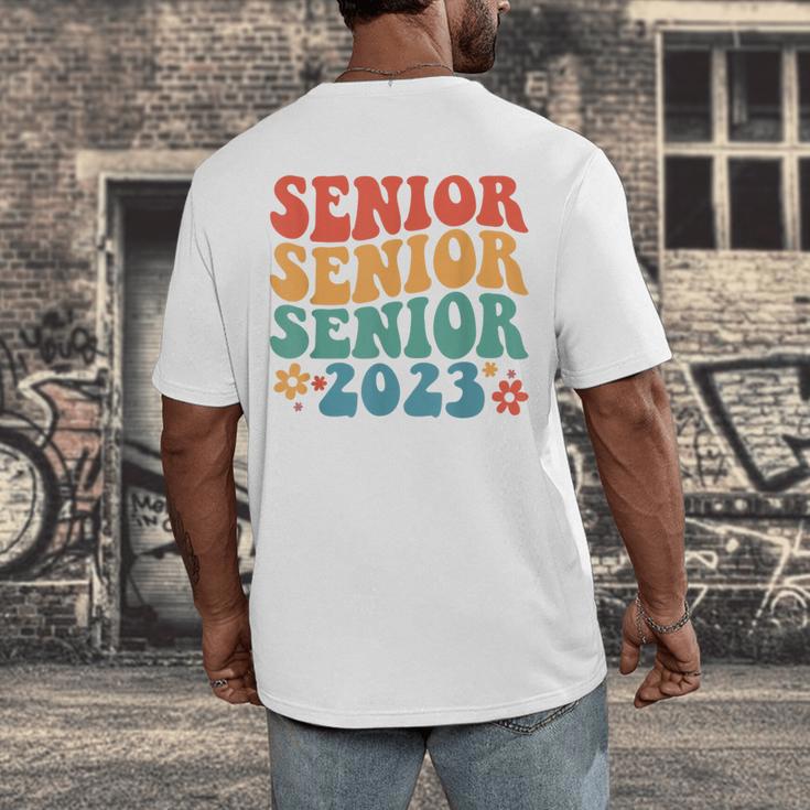 Class Of 2023 Senior 2023 Graduation Retro Seniors Men's Back Print T-Shirt