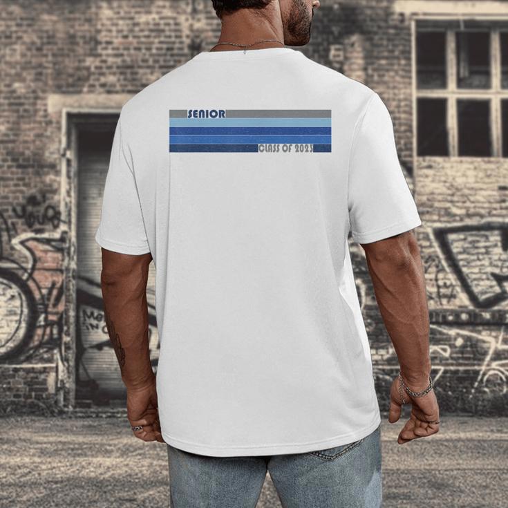 Class Of 2023 Senior Retro 2023 Grad Graduate Graduation Men's Back Print T-Shirt
