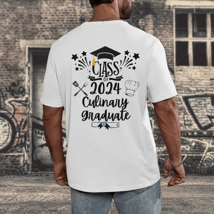 Class Of 2024 Culinary Graduate Culinary Chef Graduation Men's Back Print T-Shirt