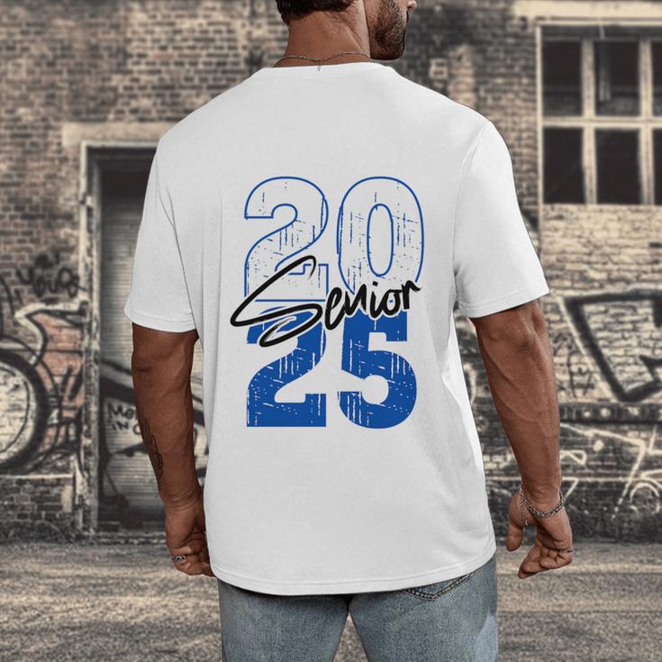 Class Of 2025 Senior Graduation 2025 Blue Men's Back Print T-Shirt