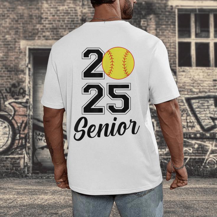 Class Of 2025 Softball Senior Graduation Graduate Women Men's Back Print T-Shirt