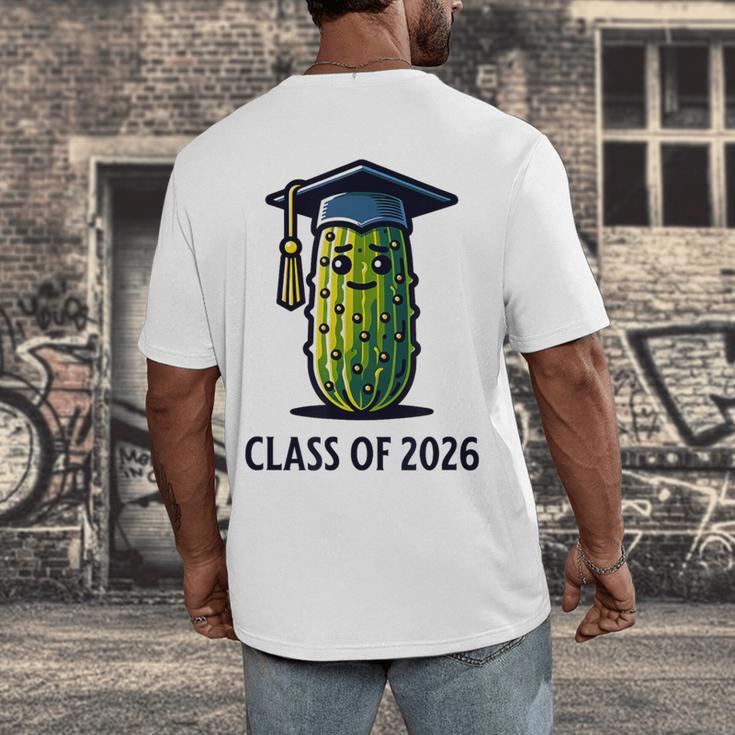 Class Of 2026 Graduation Pickle Trendy Graduate Humor Men's Back Print T-Shirt