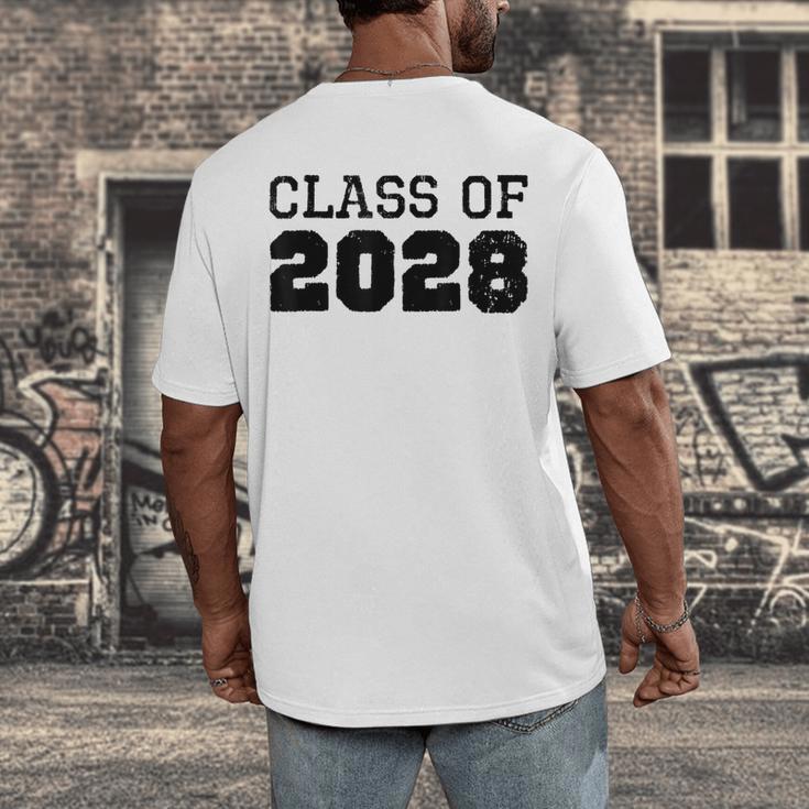 Class Of 2028 Future Graduation Vintage T-Shirt Men's Back Print T-Shirt