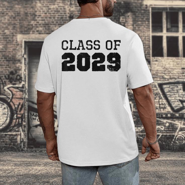 Class Of 2029 Future Graduation Vintage T-Shirt Men's Back Print T-Shirt