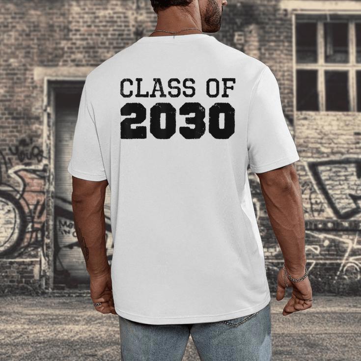 Class Of 2030 Future Graduation Vintage T-Shirt Men's Back Print T-Shirt