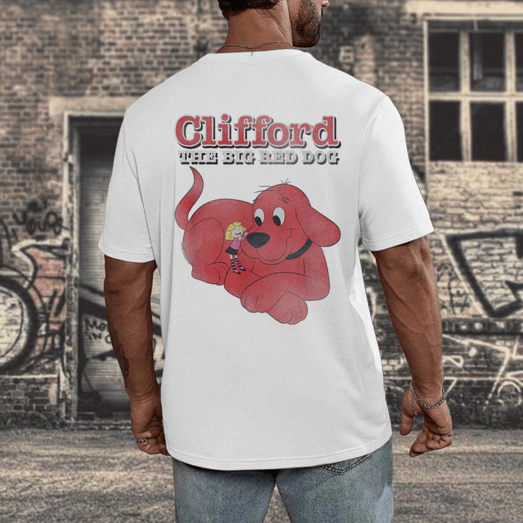 Clifford The Big Red Dog Clifford And Emily Book Cover Men's Back Print T-Shirt