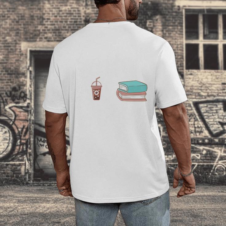 Coffee And Books Men's Back Print T-Shirt