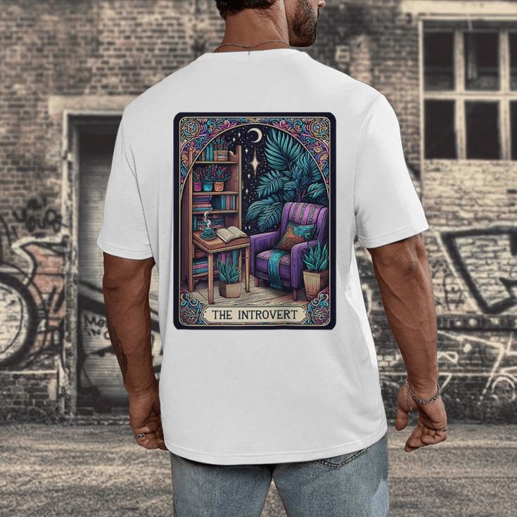 Color Graphic The Introvert Tarot Card Raglan Baseball Tee Men's Back Print T-Shirt Color Graphic The Introvert Tarot Card Raglan Baseball Tee Men's Back Print T-Shirt