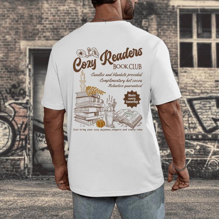 Cozy Girl Book Club Cozy Readers Book Club Men's Back Print T-Shirt Cozy Girl Book Club Cozy Readers Book Club Men's Back Print T-Shirt