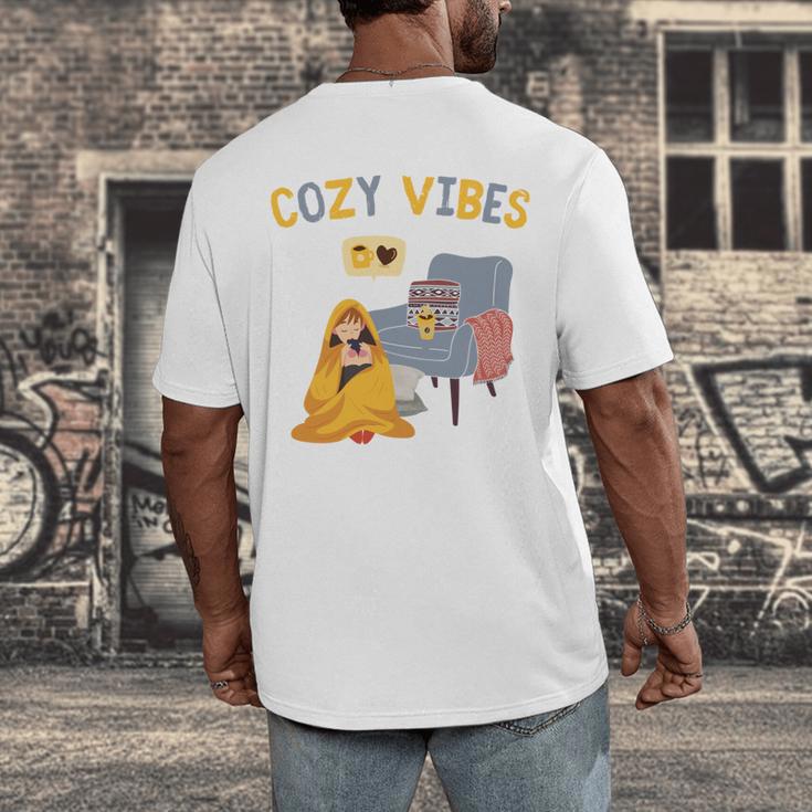 Cozy Vibes Atmospheric Introvert Men's Back Print T-Shirt