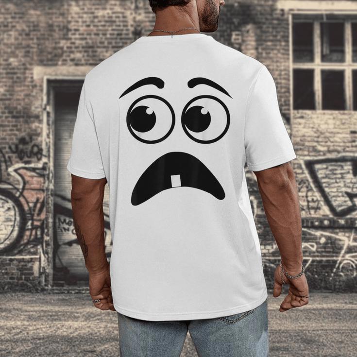 Creepy Face Carrot Halloween Book Character Costume Men's Back Print T-Shirt Creepy Face Carrot Halloween Book Character Costume Men's Back Print T-Shirt